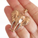 African Elephant Rose Gold Pendant