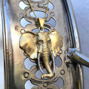 African Elephant Yellow Gold Pendant