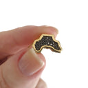 African Map Slider Pendant with Black Diamonds