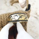 African San Art Gold and Black Diamond Ring