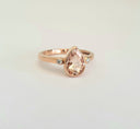 Pear Cut Morganite Ring with Diamond Accents