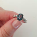 Smouldering London Blue Topaz and Diamond ring