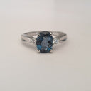 Smouldering London Blue Topaz and Diamond ring
