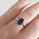 Smouldering London Blue Topaz and Diamond ring