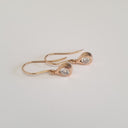 Droplet Rose Gold and White Diamond Earrings