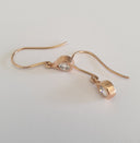 Droplet Rose Gold and White Diamond Earrings