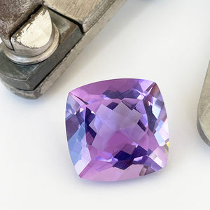 Amethyst - Purple Cushion Cut - 14.32ct