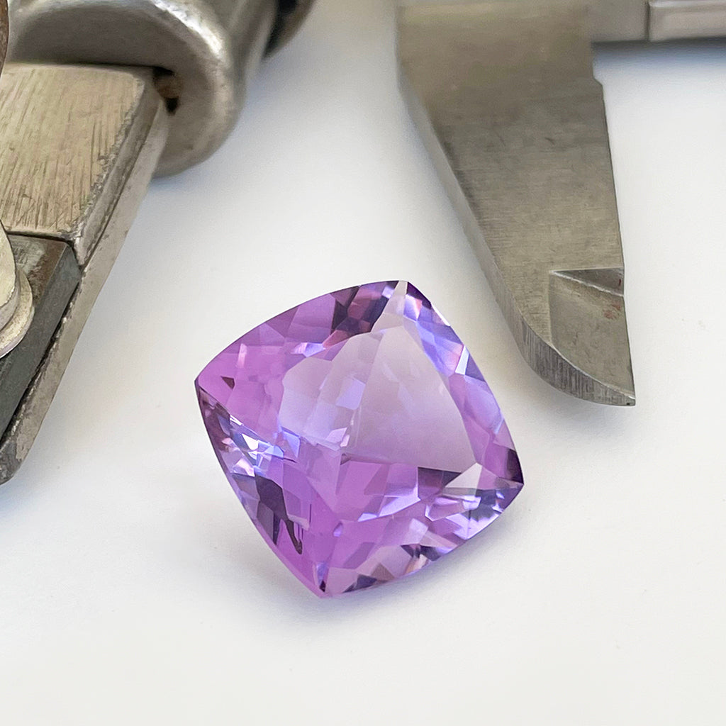 Amethyst - Purple Cushion Cut - 14.32ct