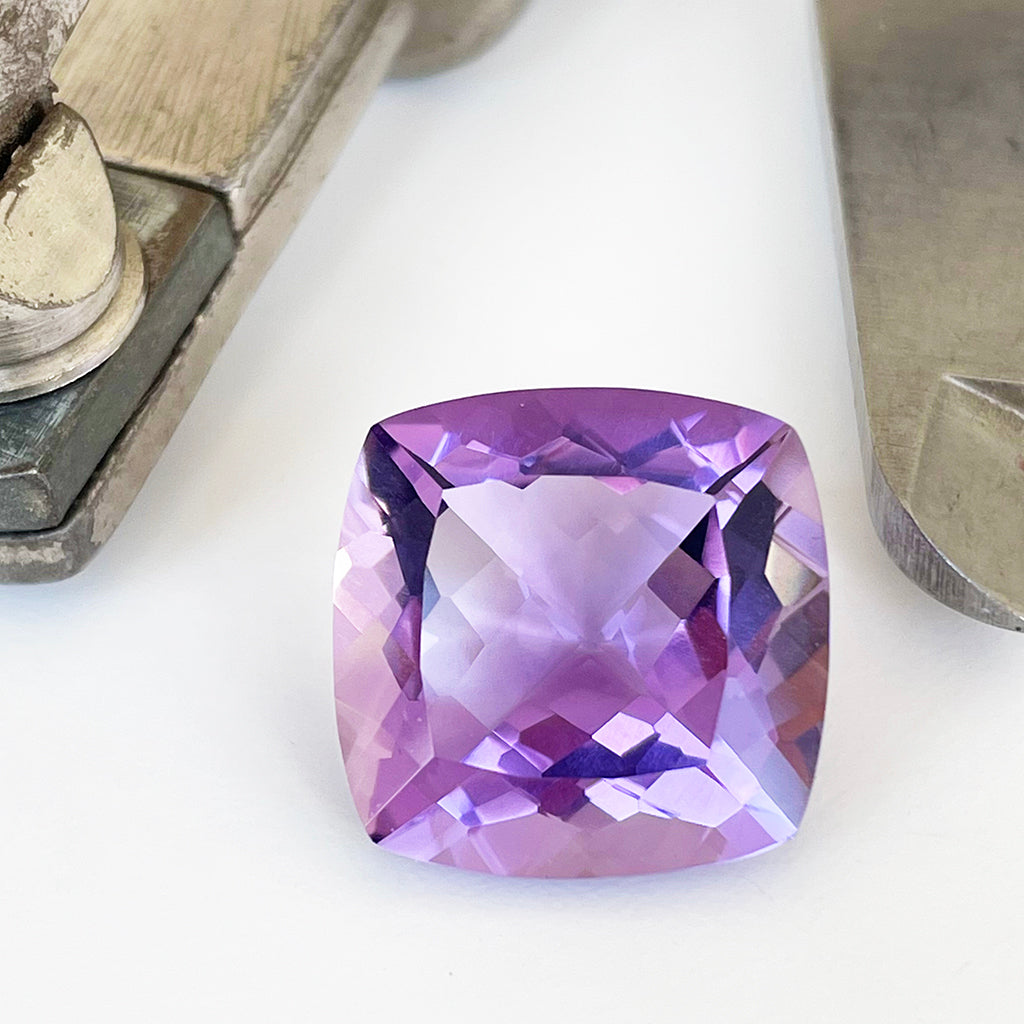 Amethyst - Purple Cushion Cut - 14.32ct