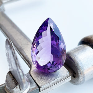 Amethyst - Purple Pear Cut - 20.36ct