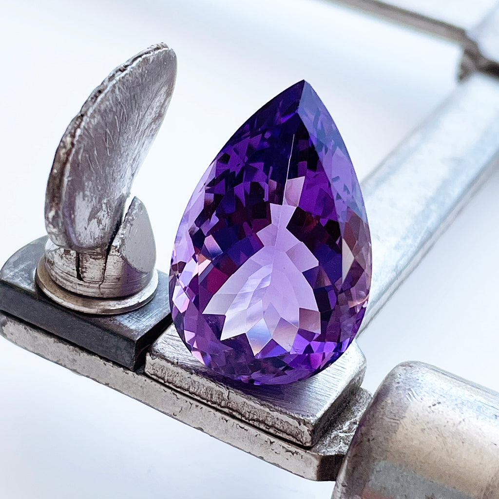 Amethyst - Purple Pear Cut - 20.36ct