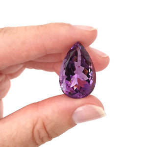 Amethyst - Purple Pear Cut - 20.36ct