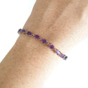 Amethyst White Gold Tennis Bracelet