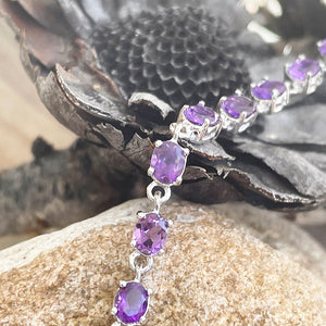 Amethyst White Gold Tennis Bracelet