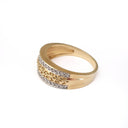 Animal track with diamond detail ring