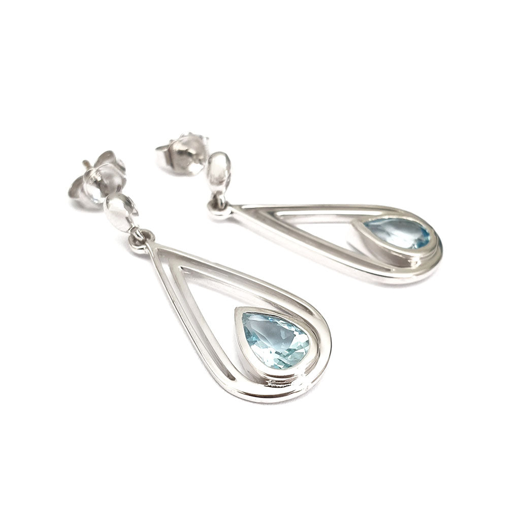  Aquamarine Drop Earrings