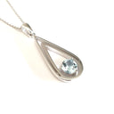  Aquamarine Water Droplet Pendant