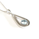  Aquamarine Water Droplet Pendant