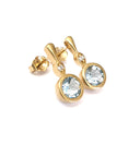 Aquamarine and Diamond Accent Earrings