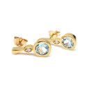 Aquamarine and Diamond Accent Earrings