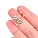 Aquamarine and Diamond Accent Earrings