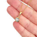 Aquamarine and Diamond Accent Pendant