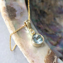Aquamarine and Diamond Accent Pendant
