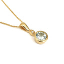 Aquamarine and Diamond Accent Pendant