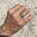 Oval Cut Diamond Ring with Diamond Halo