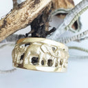 Big 5 Relief Ring with Yellow Gold Borders