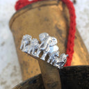 Big 5 Relief White Gold Ring