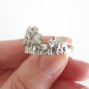 Big 5 Relief White Gold Ring