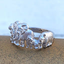 Big 5 Relief White Gold Ring