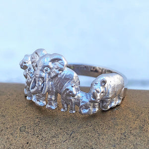 Big 5 Relief White Gold Ring