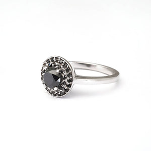 Black Diamond Cluster Ring