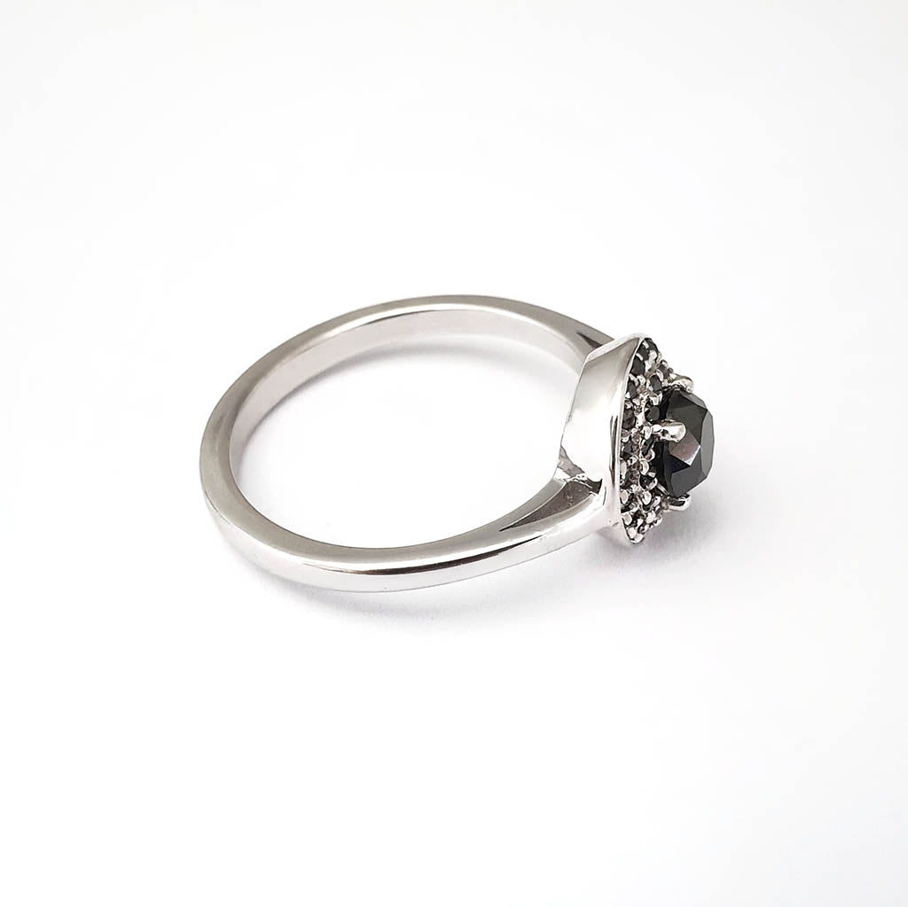Black Diamond Cluster Ring