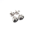 Black Diamond Studs with Deep Decorative Case