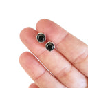 Black Diamond Studs with Deep Decorative Case