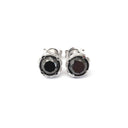 Black Diamond Studs with Deep Decorative Case