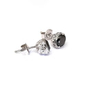 Black Diamond Studs with Deep Decorative Case