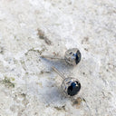 Black Diamond Studs with Deep Decorative Case