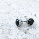 Black Diamond Studs with Deep Decorative Case