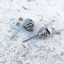 Black Diamond Studs with Deep Decorative Case