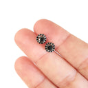 Black Diamond Studs with Detachable Black Diamond Halo Jacket