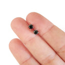 Black Diamond Studs with Detachable Black Diamond Halo Jacket