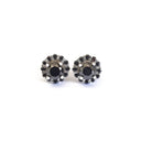 Black Diamond Studs with Detachable Black Diamond Halo Jacket