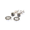 Black Diamond Studs with Detachable Black Diamond Halo Jacket