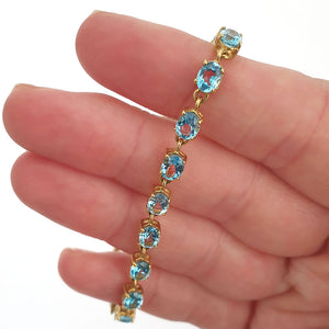 Blue Topaz Tennis Bracelet