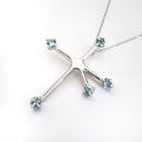Blue Topaz and White Gold Southern Cross Pendant