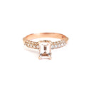 Breathtaking Morganite and Diamond Rose Gold Ring